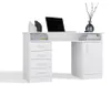 ADA WHITE Bureau 125 cm 4 Tiroirs Armoire Etagères Bureau Voir les images du produit 8