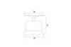 A technical drawing of a furniture foot with dimensions. Produktbild-Vorschau