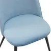 Albatros Esszimmerstühle mit Samt-Bezug 4er Set CAPO, Blau Produktbild-Vorschau 8