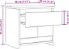 vidaXL Nachttisch Weiß 40x30x39 cm Holzwerkstoff Produktbild-Vorschau 7