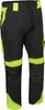 A pair of black and yellow work pants shown from the front. Produktbild-Vorschau