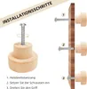15 Stück Möbelknöpfe Holz, Holzknöpfe Kommode, Knauf Ho-lz Produktbild-Vorschau 4