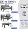 MeXo Gartenmöbelset Aluminium, 4 Personen, Ergonomische Produktbild-Vorschau 2