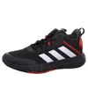 A black Adidas basketball shoe with white stripes and red accents, shown from the side against a white background. Podgląd zdjęcia produktu