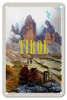 Blechschild Reise 12x18cm Tirol Wanderung Schuhe Gebirge Produktbild-Vorschau 1
