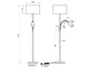 Zweiflammige Trio Stehleuchte / Leselampe HOTEL 170 cm mit Produktbild-Vorschau 8