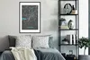 MuchoWow® Gerahmtes Poster Blau - Deutschland - Karte - Produktbild-Vorschau 2