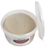 A white plastic bucket filled with beige powder, with its lid open and resting on the side. Produktbild-Vorschau