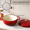 FCH litinový hrnec 26 cm – 6QT-5,5 l smaltovaný pekáč s Náhled obrázku produktu 4