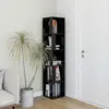 vidaXL Eckregal Schwarz 33x33x164,5 cm Holzwerkstoff Produktbild-Vorschau 2