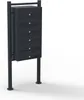 Wiltec Boîte aux lettres sur pieds Noire 513 x 270 x 1500 Voir les images du produit 1