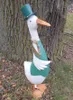 Große Ente mit Zylinder Gartendekoration Eisen grün-weiß 62 Produktbild-Vorschau 2