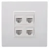 Cat 6 Ethernet Wall Plate 4 Port Female To Female Keystone Voir les images du produit 6