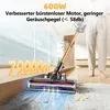 A person is using a cordless vacuum cleaner in a modern room with large windows. Produktbild-Vorschau