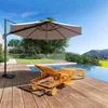 Sonnenliege Holz klappbar Gartenliege mit Seitentisch, Produktbild-Vorschau 9