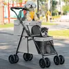 Hundewagen Faltbar,Hundebuggy für 2 Hunde,Oxford & Metall, Produktbild-Vorschau 2