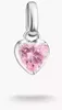 Ciondolo a forma di cuore in argento con pietra Anteprima dell’immagine prodotto 1