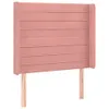 vidaXL LED Kopfteil Rosa 83x16x118/128 cm Samt Produktbild-Vorschau 3