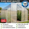 BRAST Gewächshaus Aluminium mit Fundament | 250x250x205cm | Produktbild-Vorschau 8