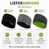 Sport Stirnband 3er Set Schwarz Grau Grün– rutschfest, Produktbild-Vorschau 7