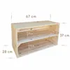 Holzkiste 67x37x28 cm mit Zwischenbrett - Weinkiste Produktbild-Vorschau 6