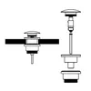 Aloni afvoercombinatie met overloop, 1 1/4", mat zwart Productafbeelding-voorbeeld 2
