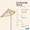 Sonnenschirm inklusive Kühltasche | Beige | Rechteckig | Produktbild-Vorschau 12