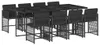 vidaXL 9-tlg. Garten-Essgruppe mit Kissen Schwarz Poly Produktbild-Vorschau 1