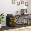 A home office setup with a desk, computer, printer, and filing cabinet. Produktbild-Vorschau