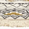HOMESCAPES Kulatý boho koberec černobílý a zlatý s třásněmi Náhled obrázku produktu 4