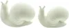 2x Dekofigur "Schnecke" aus Porzellan, weiß, mit LED Produktbild-Vorschau 3