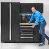 Werkbank 120 cm mit breitem Seitenschrank Produktbild-Vorschau 4