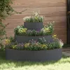 vidaXL Vaso da giardino antracite, 90 x 90 x 20 cm Anteprima dell’immagine prodotto 2