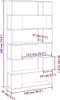 A diagram showing the dimensions of a bookshelf. Produktbild-Vorschau