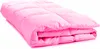 A folded pink comforter is shown against a white background. Produktbild-Vorschau