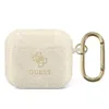Guess Apple AirPods 3 Cover Glitter Gold Transparent Produktbild-Vorschau 1