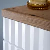 80cm Waschtischunterschrank FAIRFIELD-56 in weiß mit Eiche Produktbild-Vorschau 3