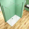 B.130x130cm H.200cm Duschabtrennung Walk in 8mm Nano Glas Produktbild-Vorschau 2