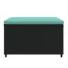 Gartenhocker mit Kissen 2 Stk. Schwarz Poly Rattan Produktbild-Vorschau 4