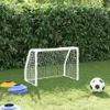 vidaXL Fußballtore für Kinder 2 Stk. mit Ball Weiß 64x35x48 Produktbild-Vorschau 3