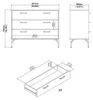 CALICOSY - Commode 3 tiroirs noir mat avec piètement métal Voir les images du produit 10