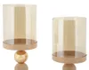 Mauro Ferretti Glassy rosa Kerzenhalter - 2er-Set. Produktbild-Vorschau 3