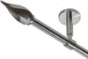 A close-up view of a metal curtain rod with a decorative finial and a ceiling bracket, against a white background. Produktbild-Vorschau