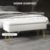 HOMCOM Sitzbank Polsterbank mit Stauraum, Leinenoptik, Produktbild-Vorschau 4