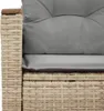 vidaXL Gartensofa mit Kissen 2-Sitzer Beige Poly Rattan Produktbild-Vorschau 7
