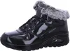 A black Skechers boot with gray fur trim is shown against a white background. Voir les images du produit