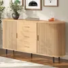 Merax Sideboard mit 3 Schubladen und Schiebetüren, Kommode Produktbild-Vorschau 5