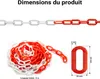 Wiltec Chaîne de signalisation rouge et blanche – en PVC – Voir les images du produit 3