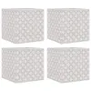 vidaXL Boîtes pliantes 4 pcs. Crème 32x32x32 cm Non-tissé Voir les images du produit 1