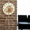 Waldtiere Aquarellstil Wanduhr aus Alu für Tierliebhaber Produktbild-Vorschau 8